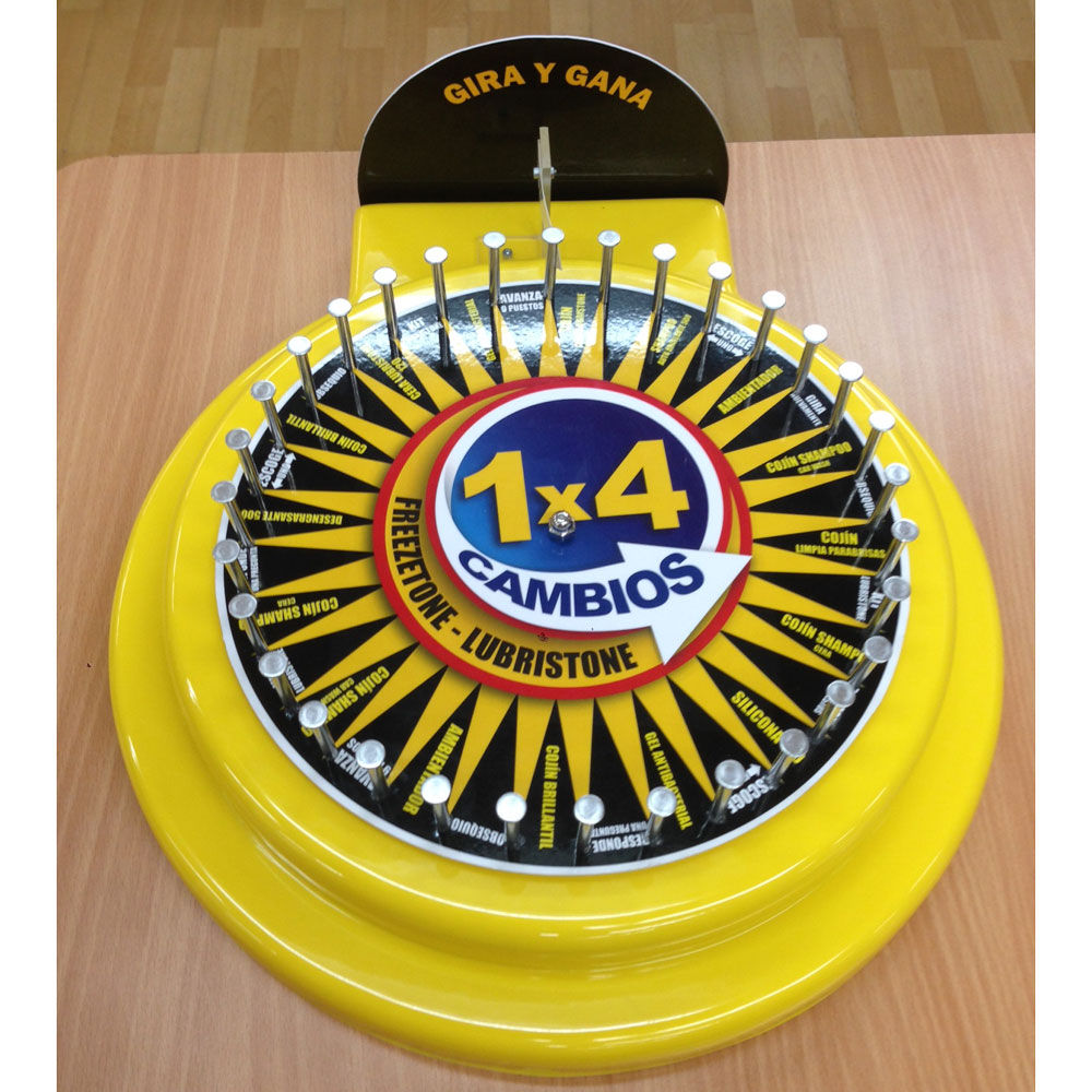 Juego ruleta para premios instantáneos en puntos de venta