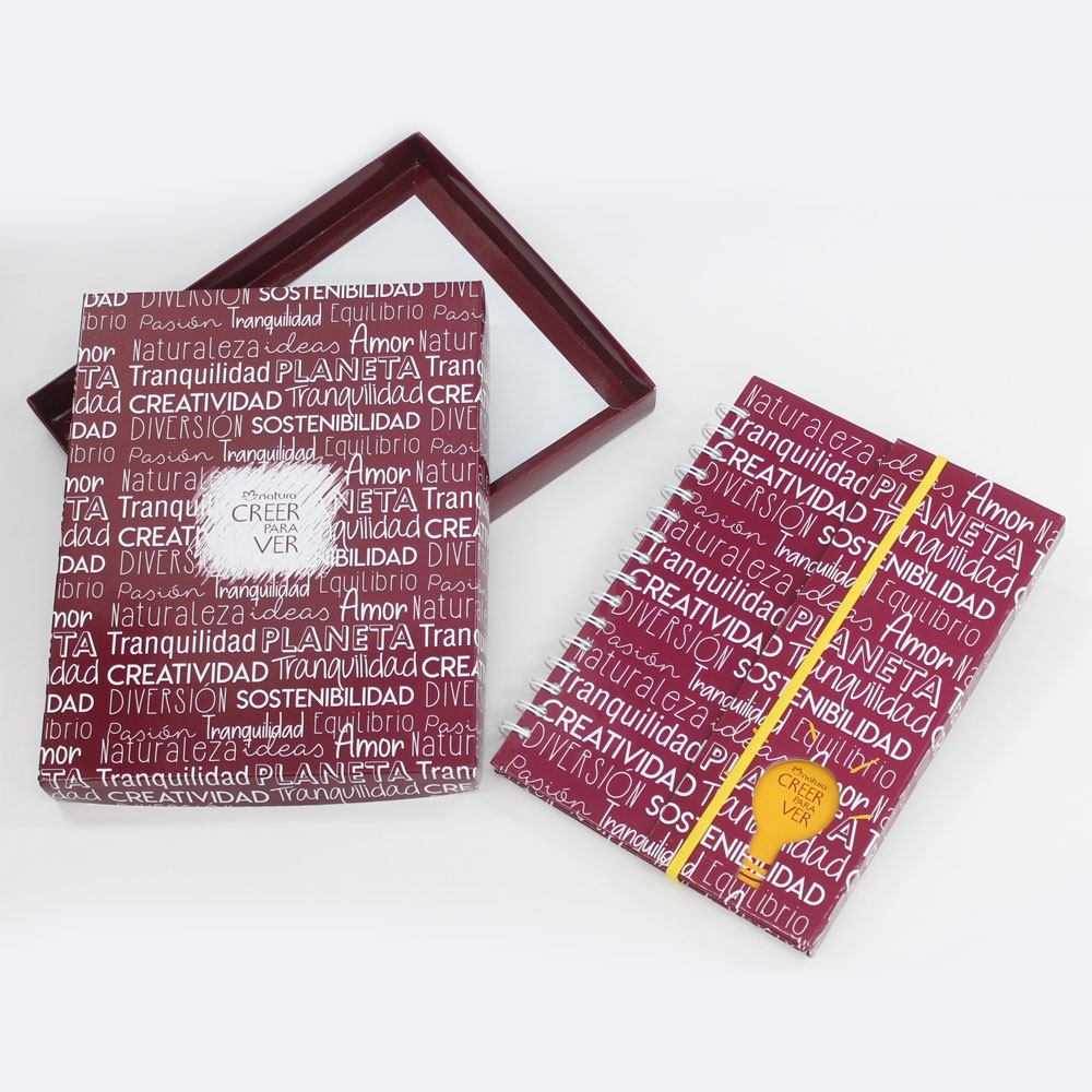 Agenda corporativa con empaque especial