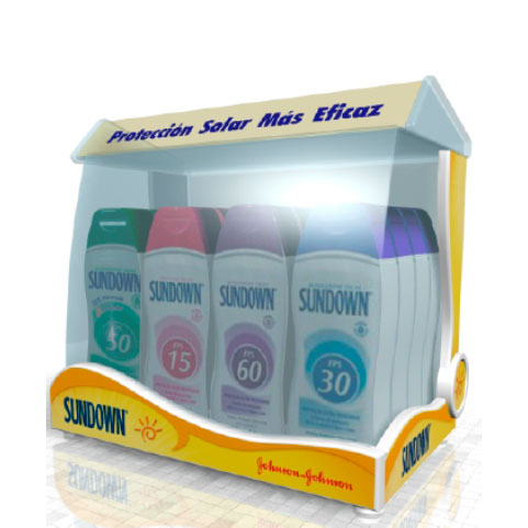 Counter exhibidor con sistema de seguridad