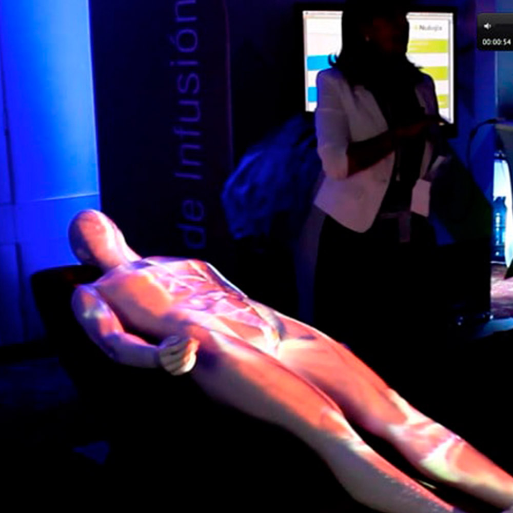 Aplicación mapping sobre cuerpo para visualizar el efecto del medicamento